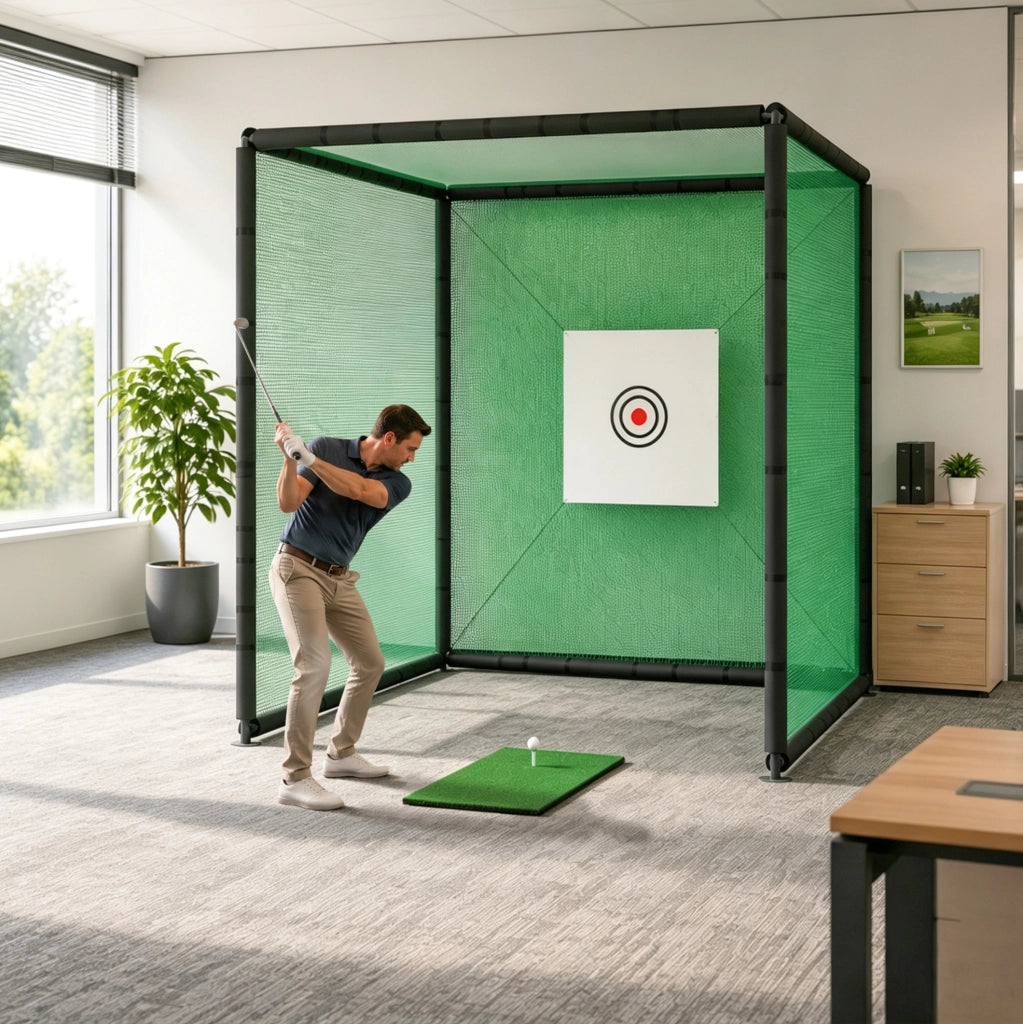 Rete da pratica golf 300 x 300 x 300 cm con accessori