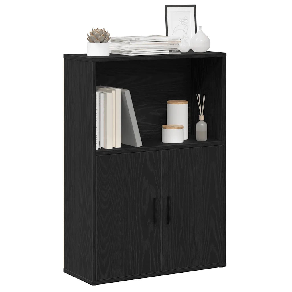 Libreria Rovere Nero 60x24x85 cm in Legno Multistrato 860410
