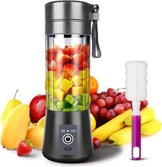 Mini Blender Portatile - Ricaricabile via USB - Senza Fili - Mini Macchina per Smoothie - 380 ML - Mixer per Frutta
