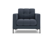 Cosmopolitan Design - Poltrona "Bali" in tessuto strutturato blu scuro 
