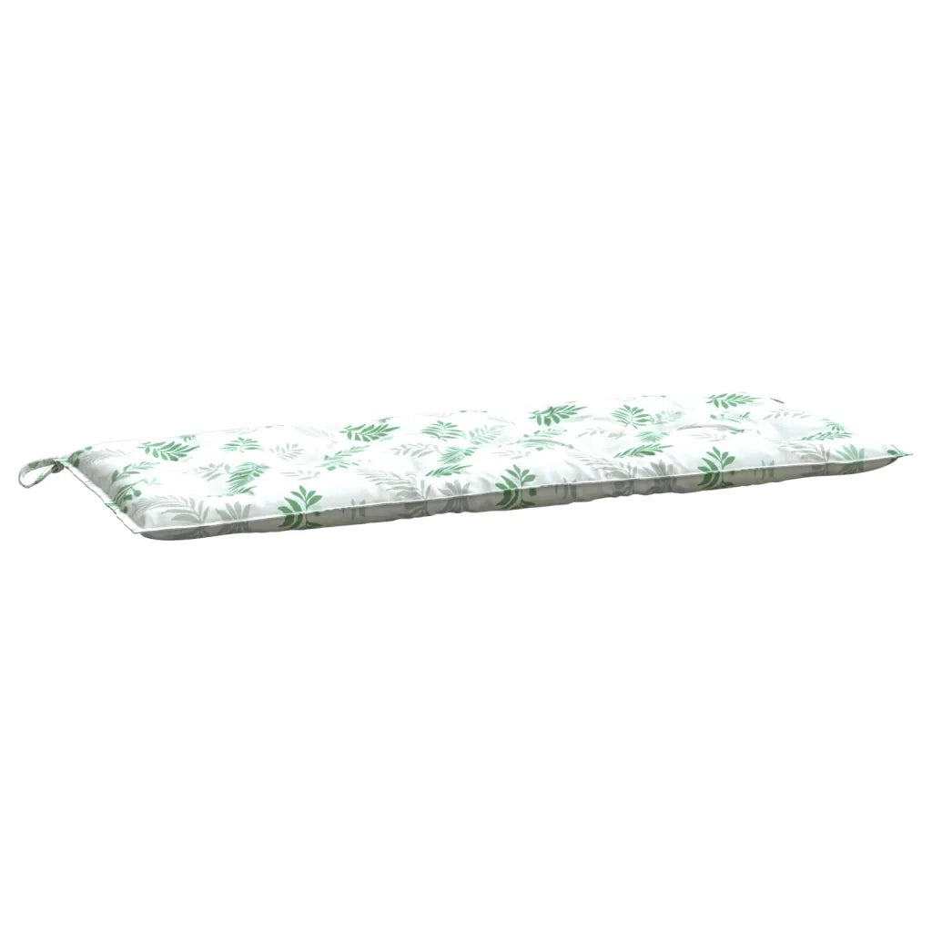 Cuscino Panca Giardino con Motivo a Foglie 120x50x7 cm Tessuto 361598