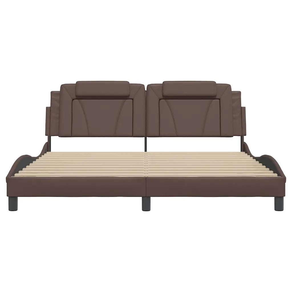 Giroletto Viana senza Materasso Marrone 180x200 cm in Similpelle 3208112
