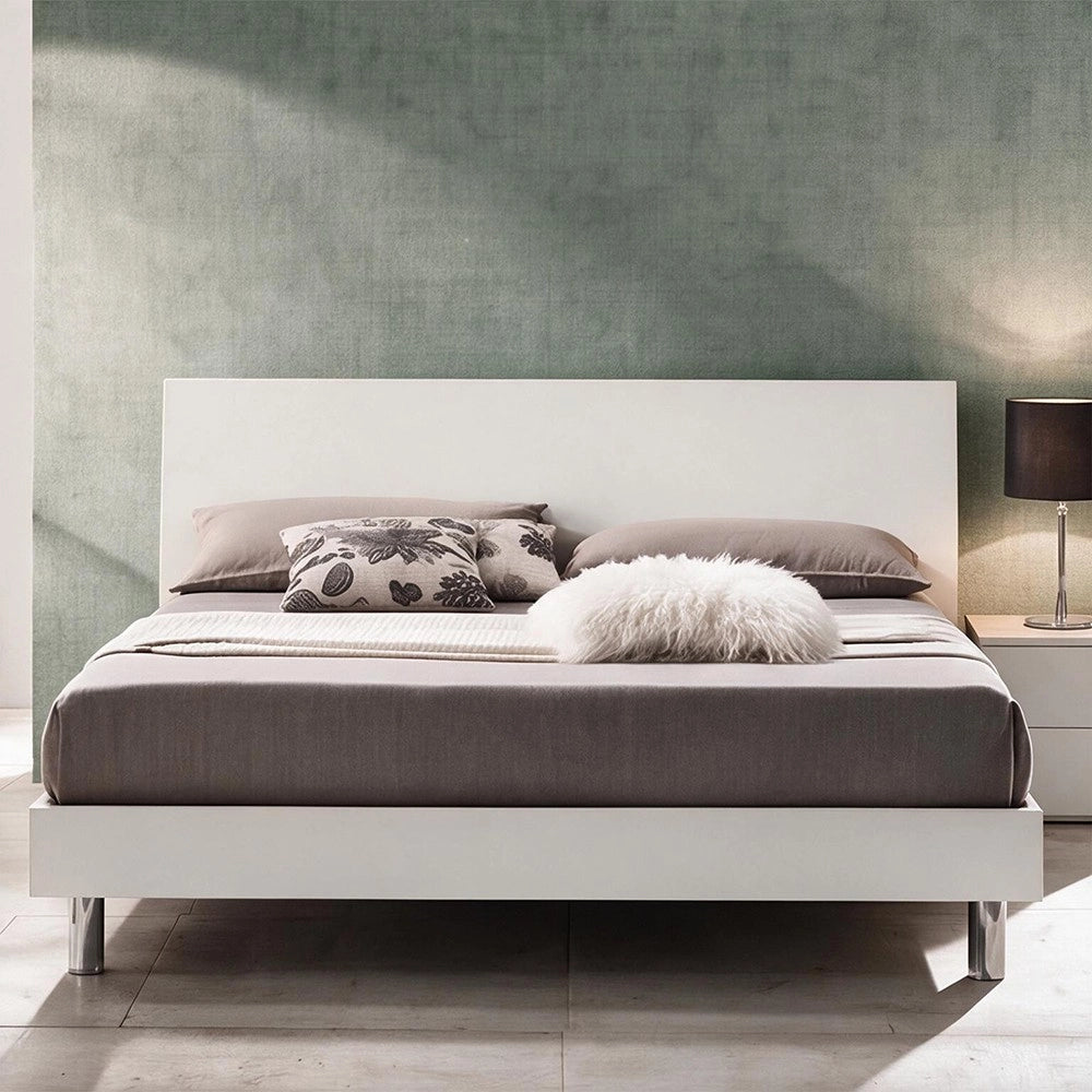 Camera da Letto Completa Urano con Armadio 4 Ante – Bianco Larice