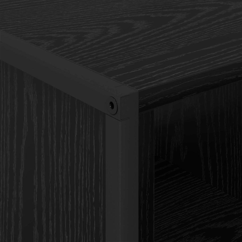 Tavolino da salotto Rovere Nero 80 x 50 x 40 cm