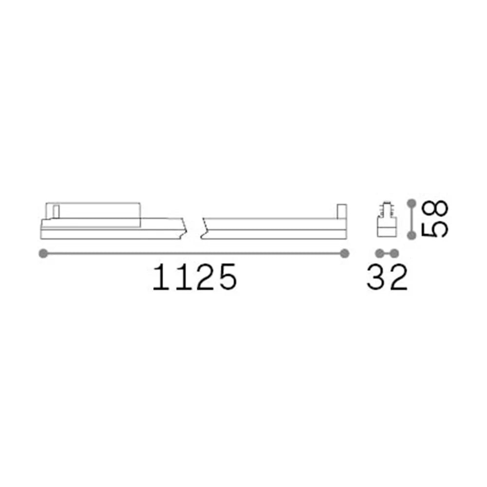 Proiettore Lineare Display Metallo Nero Led 40W 4000K L.112,5Cm