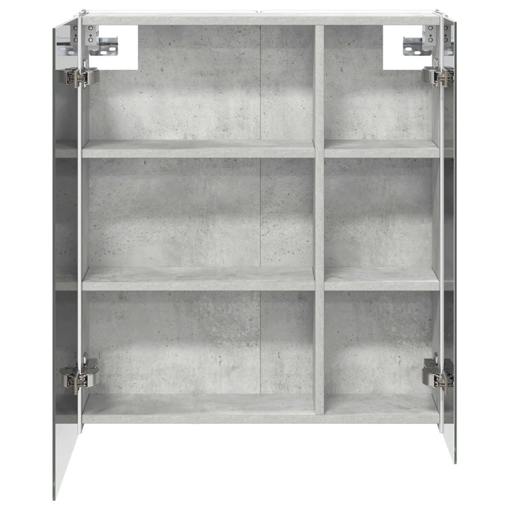 Mobiletto per specchio da bagno Grigio cemento