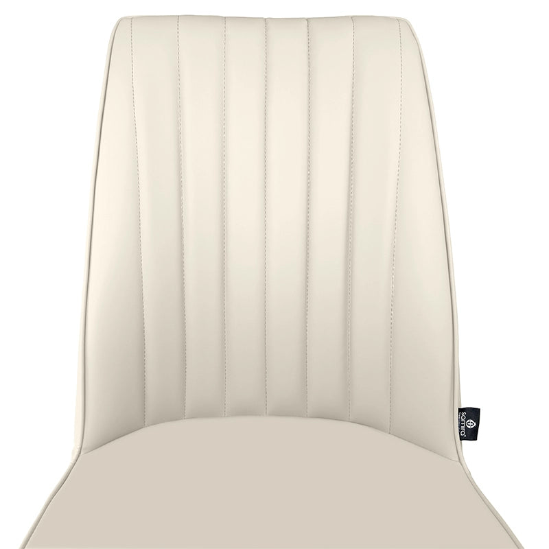 Sedia da pranzo imbottita in ecopelle beige – Francine (2 Pz.) - SD11FRPM