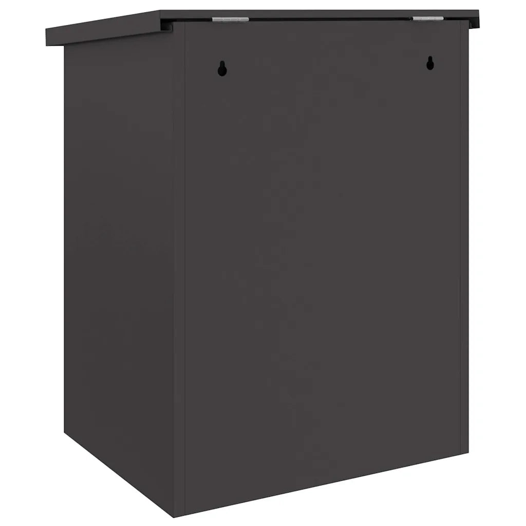 vidaXL Cassetta per pacchi Nero 44 x 35 x 59 cm Acciaio