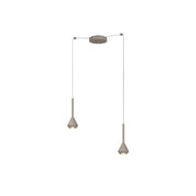 Lampadario Moderno Aygo Metallo Sabbia 2 Luci Gu10