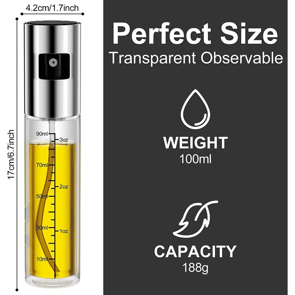 Trade Shop - Dispenser Dosatore Spray Per Olio Aceto Da Cucina Oliera Alimenti Cibo 100ml -