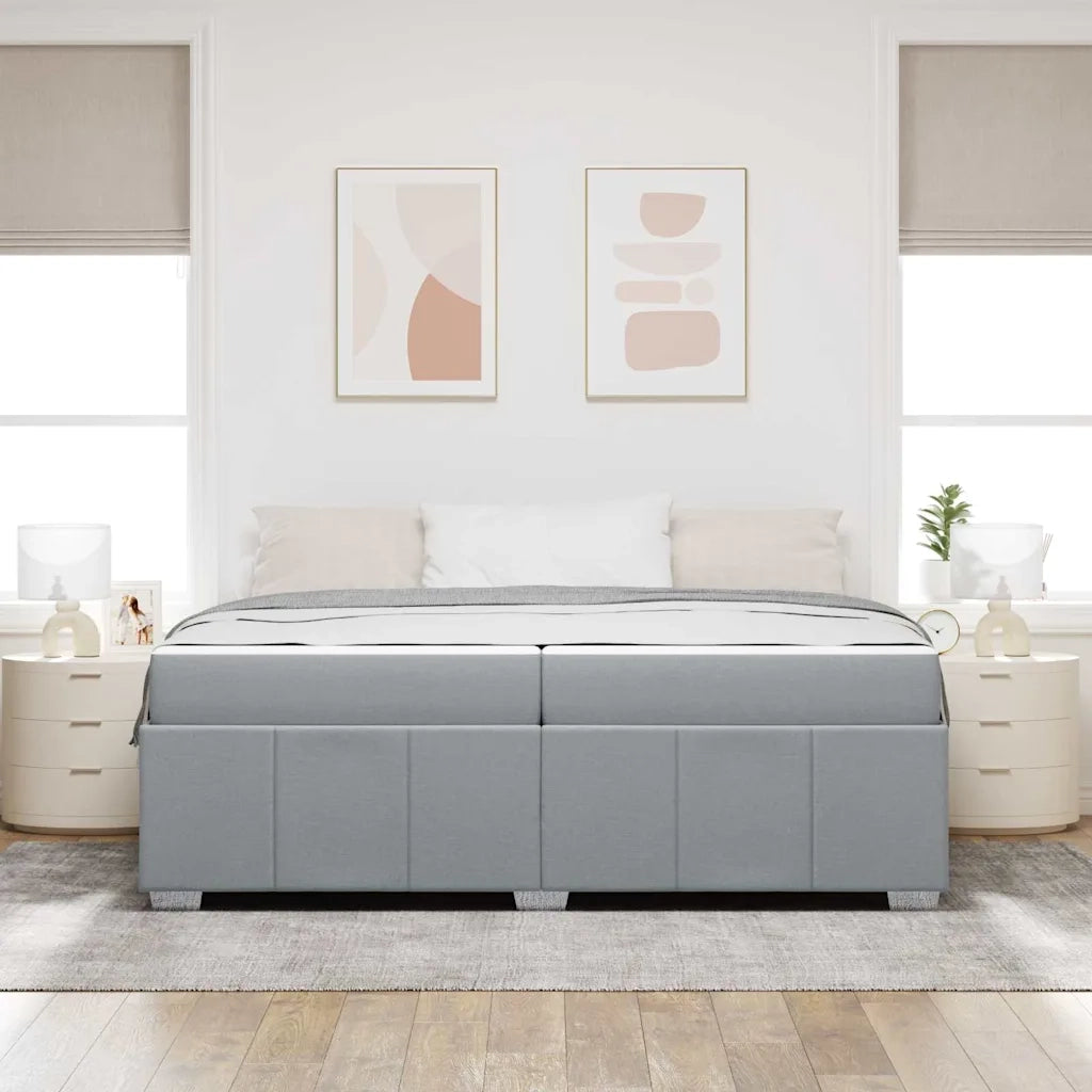 Struttura del letto Grigio chiaro 200 x 200 cm Tessuto