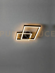 PLAFONIERA IN ALLUMINIO COLORE NERO CROSS LED 20W CCT 3000K 4000K 6000K CRI?80 220-240V 50/60Hz 1500Lm