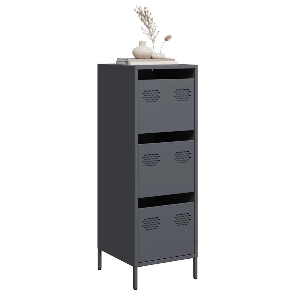 Credenza Antracite 39x35x103,5 cm Acciaio