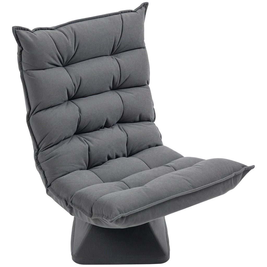 Poltrona Relax Sedia Girevole ¨C zephmum ¨C Grigio 62x70x95