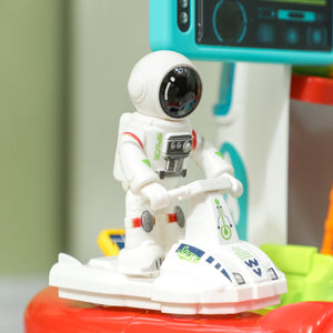 Banco da Lavoro per Bambini 21 Pezzi a Tema Spaziale con Suoni e Luci