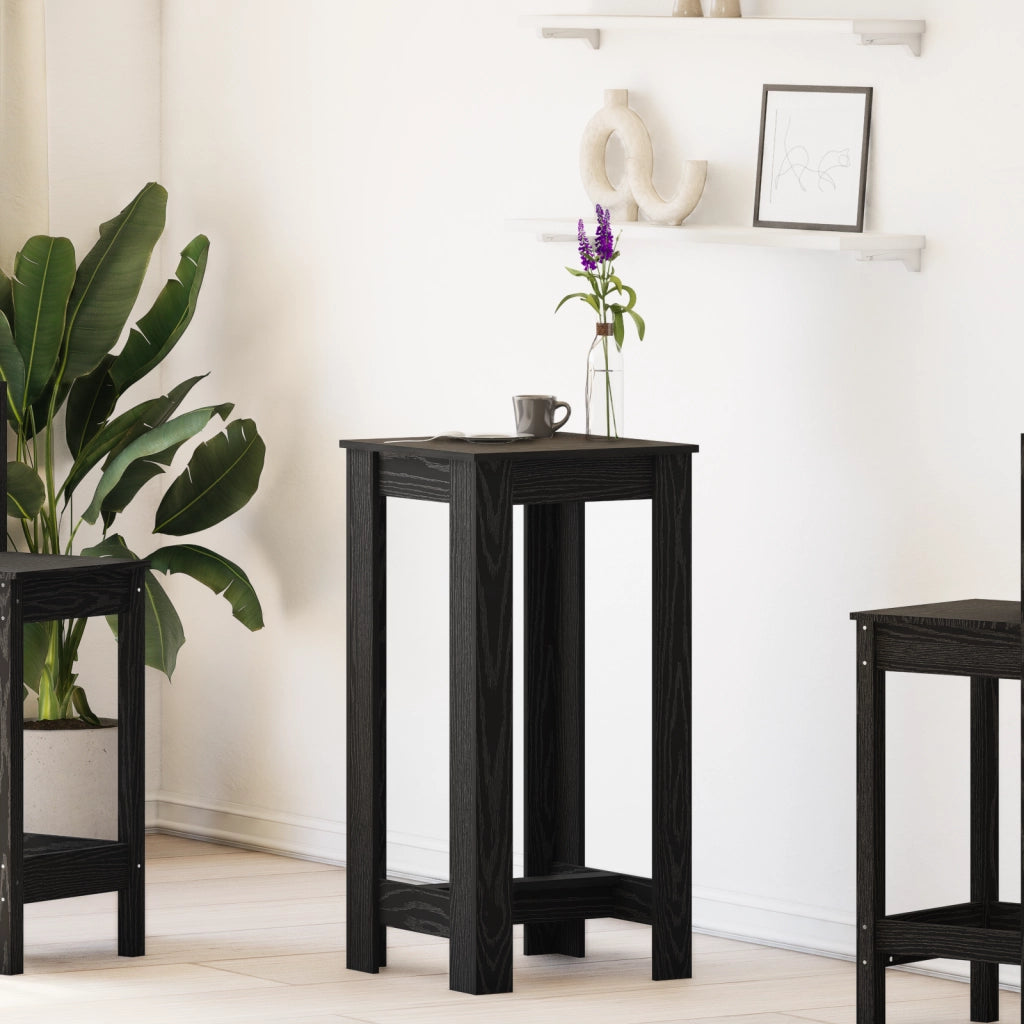 Tavolo bar  in legno ingegnerizzato nero 51x50x103,5 cm