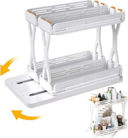 Kruidenrek estraibile in plastica - Rotativo - Bianco doppio - Facile da installare senza perforare