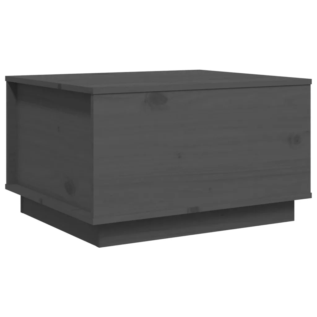 Tavolino da Salotto Grigio 60x50x35 cm Legno Massello di Pino 813417