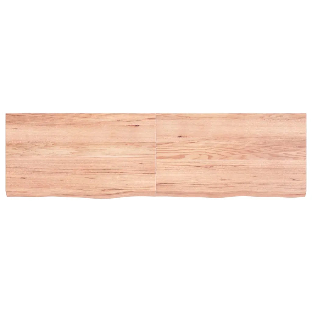 Ripiano Muro Marrone 140x40x(2-4) cm Massello Rovere Trattato 363702