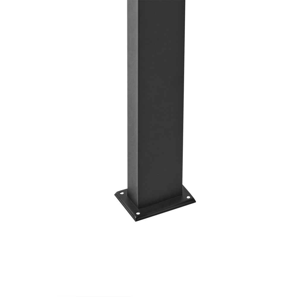 Lampada dissuasore da giardino a LED per sentieri 50 cm in alluminio nero stile moderno