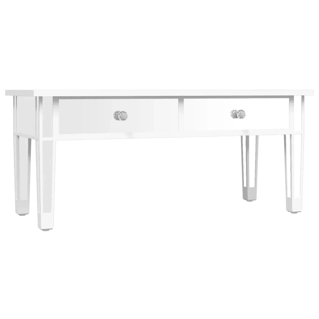 Tavolino Salotto a Specchio 106x45x45cm Legno Multistrato Vetro 348528