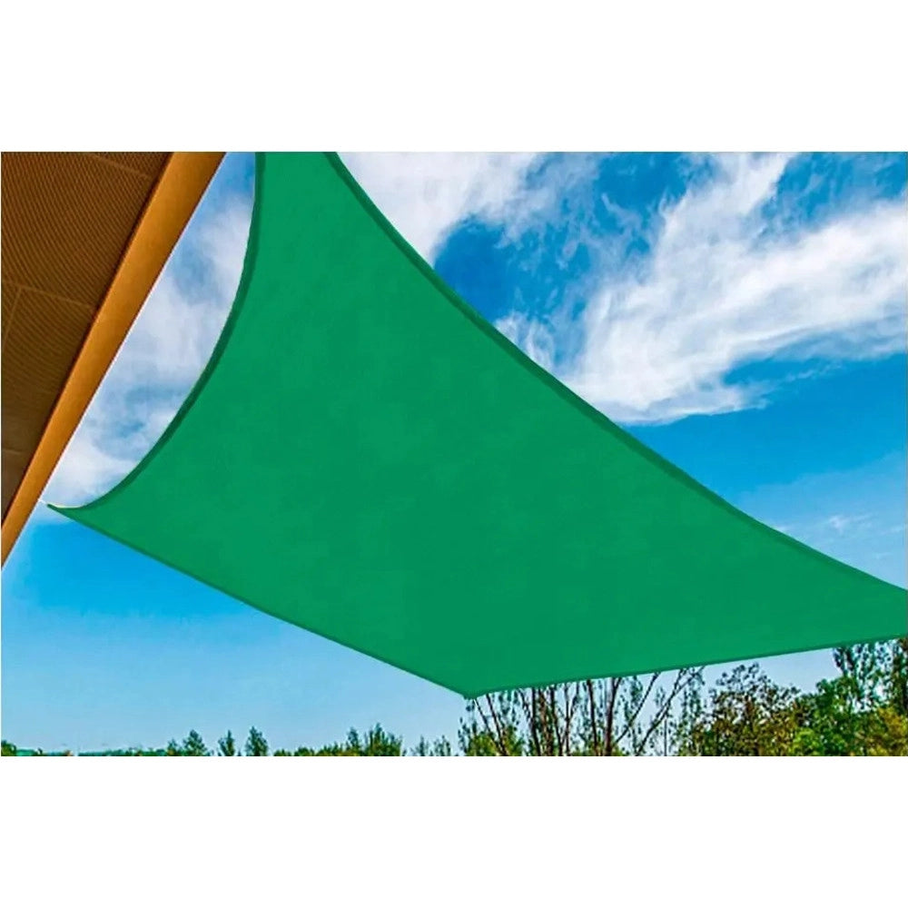 Trade Shop - Vela Tenda Rettangolare Parasole Protezione Sole Ombra Giardino 3x4 Mt Verde 017033 -