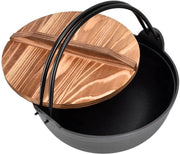 Pentola Multifunzione per Sukiyaki - Dimensioni 25 x 25 x 9,5 cm - Diametro 14 cm - Adatta per Noedels/Shabu Shabu - Materiale Gietacciaio