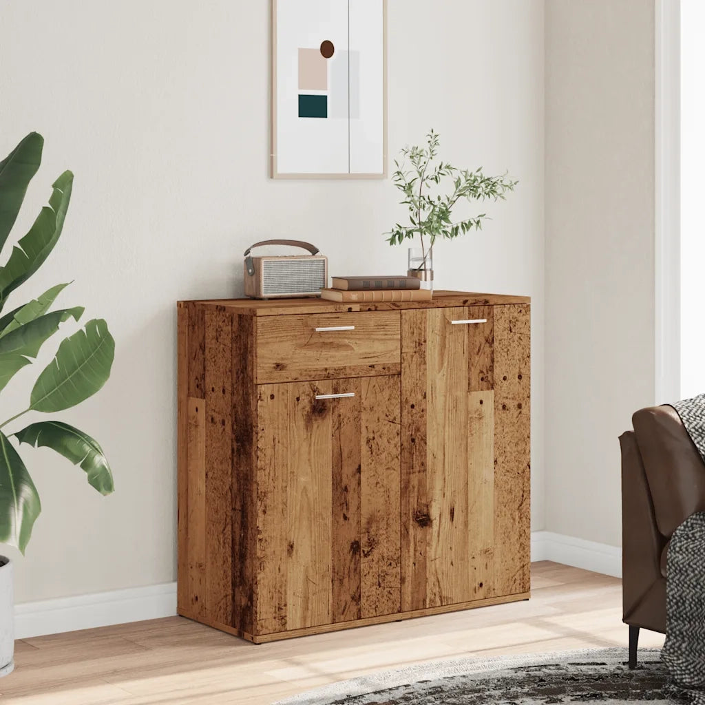 Credenza Legno Antico 80x36x75 cm in Truciolato