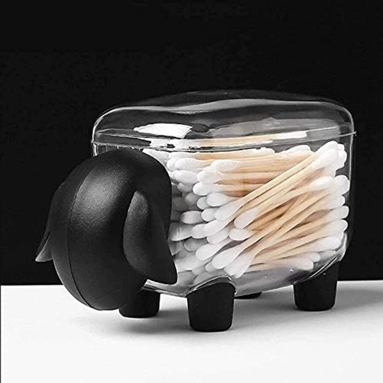 Contenitore di archiviazione con coperchio - Organizzatore di ufficio - Cartone pecora - Materiale PP/PS - Dimensioni 13x7,5x8 cm