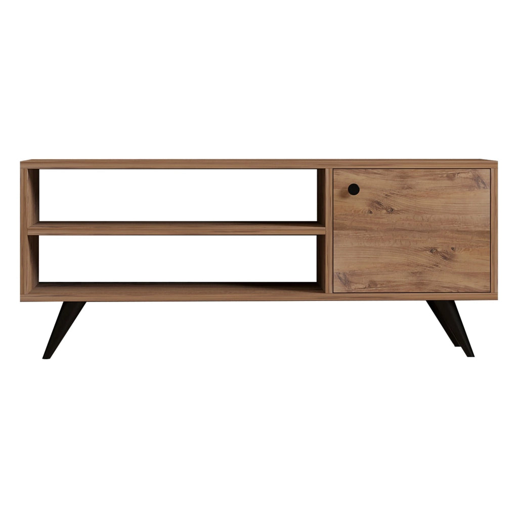 Spinola, Mobile Porta tv un Ripiano, 120x29x50h cm Marrone Rovere