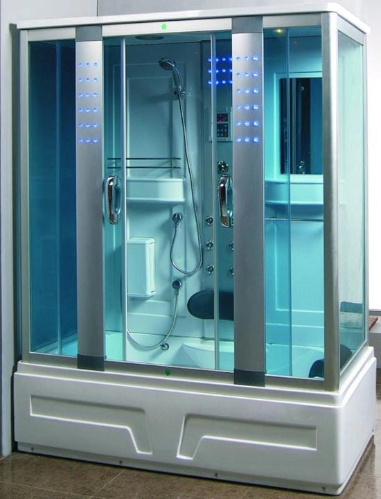 Cabina idromassaggio con vasca, fm, cromoterapia 160x85 full optional Sicorage Roxul Lite