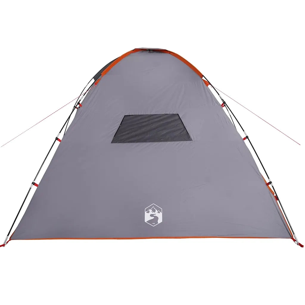 Tenda da Campeggio per 8 Persone Grigio e Arancione Impermeabile 94718