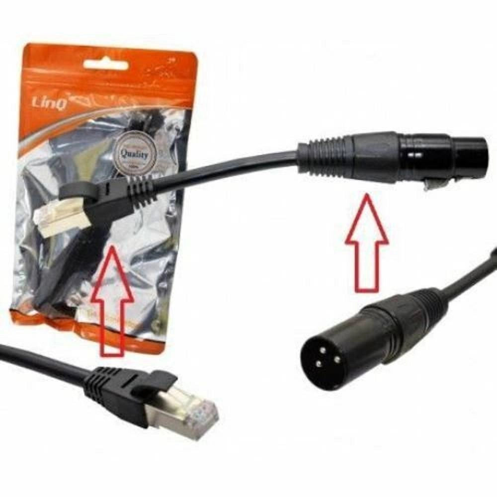 Trade Shop - Cavo Adattatore Audio Da Xlr Maschio A Rj45 Maschio Lan Per Dj Da 15 Cm Kl-9237 -