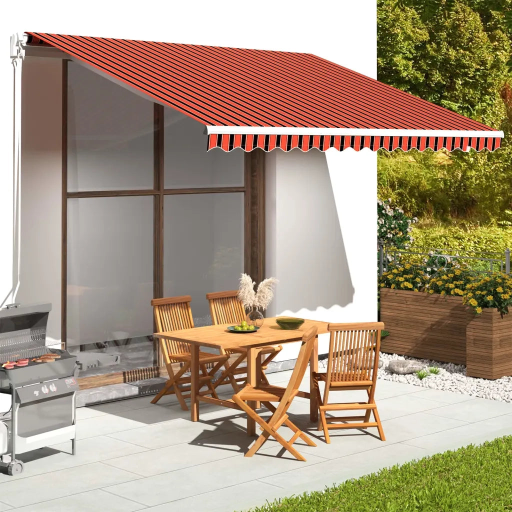Tessuto di Ricambio Tenda da Sole Arancione e Marrone 4x3,5 mcod mxl 129333