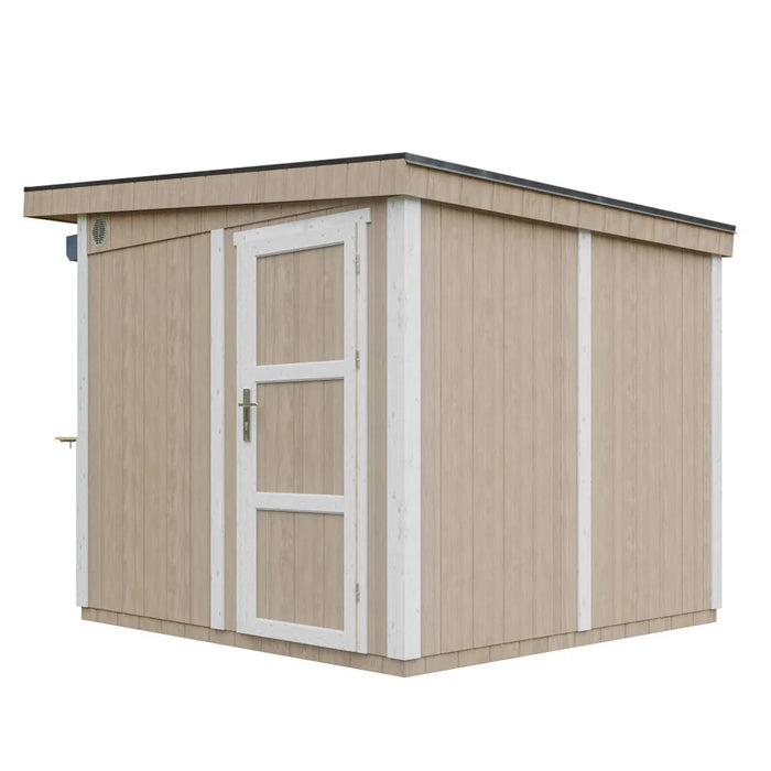 Chiosco esterno PREMIUM - 5,9mq - H240x248x305 cm - Costruzione pannello PREMIUM - Timbela M950-TERRA BROWN