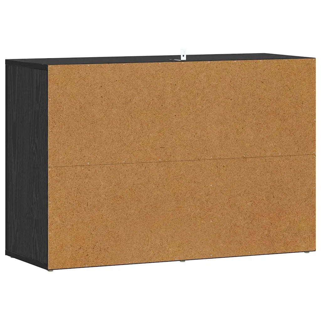 Credenza Rovere Nero 80 x 30 x 53 cm Legno multistrato