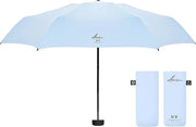 Paraplu mini premium leggero, resistente al vento, protezione UV, peso 215 g, dimensioni 18 x 5 cm