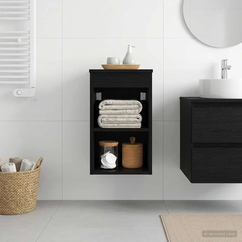 Armadio Bagno In-between Rovere Nero 30 x 44,5 x 50 cm 890351