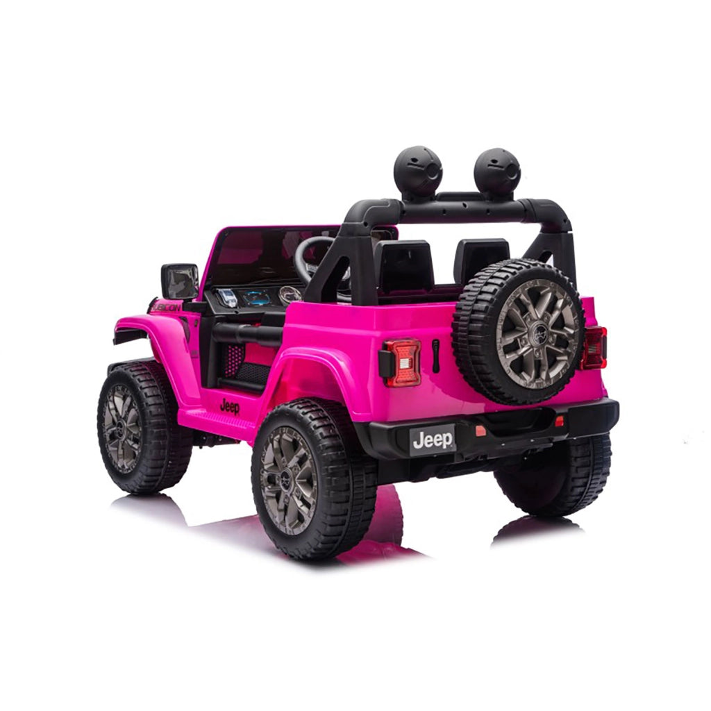 Macchina Elettrica per Bambini Jeep Wrangler Rubicon 12V con Telecomando Rosa