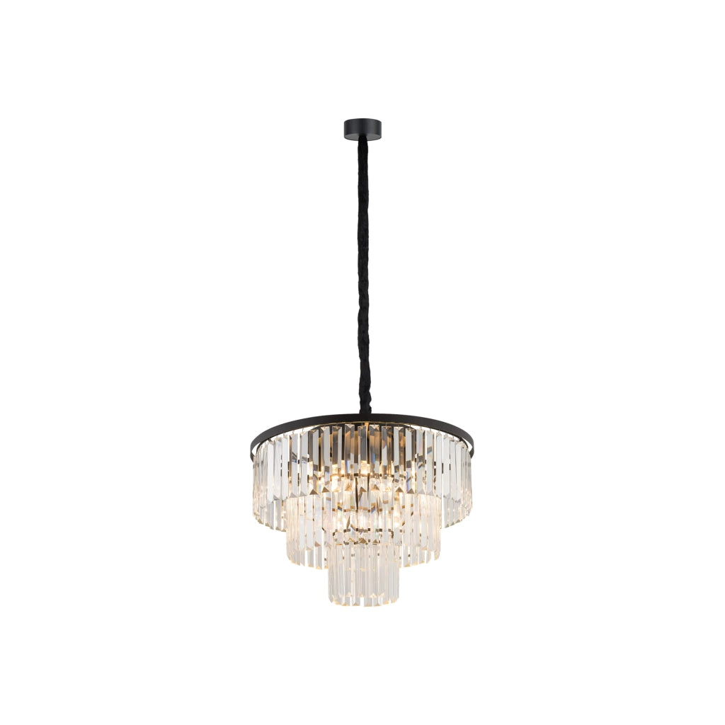 Nowodvorski Cristal 7616 lampadario 9 luci nero cristallo