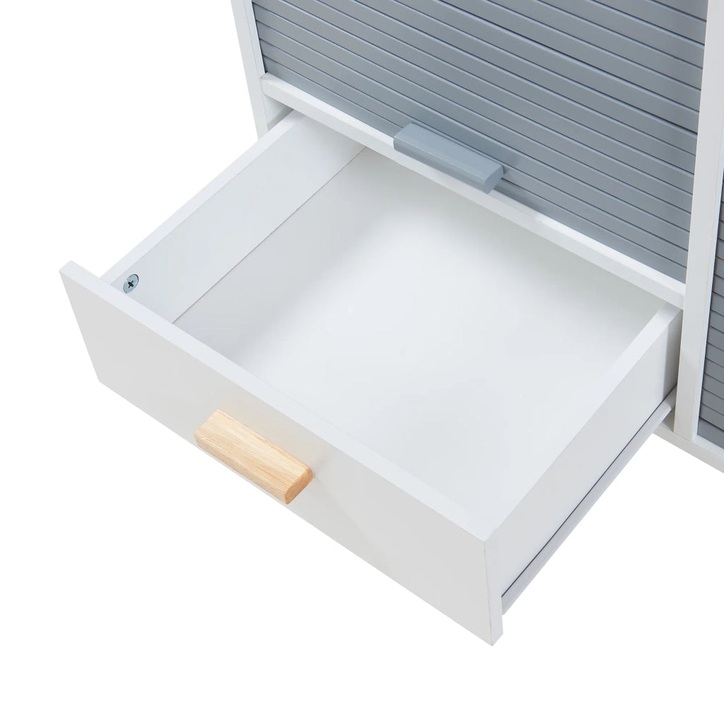 Cassettiera pratico mobile contenitore per ingresso soggiorno camera da letto 72 x 80 x 40 cm MDF grigio 03_0009295
