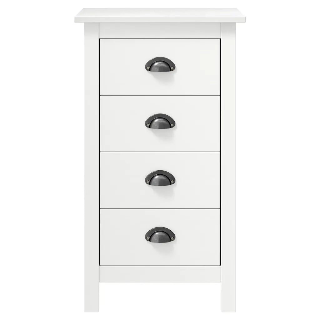 Credenza-Buffet-Armadio da cucina Hill Bianca 46x35x80 cm in Legno Massello di Pino 800307