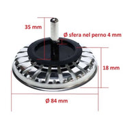 Tappo lavabo lavello franke ricambio altezza 22mm diametro 83mm - FRANKE