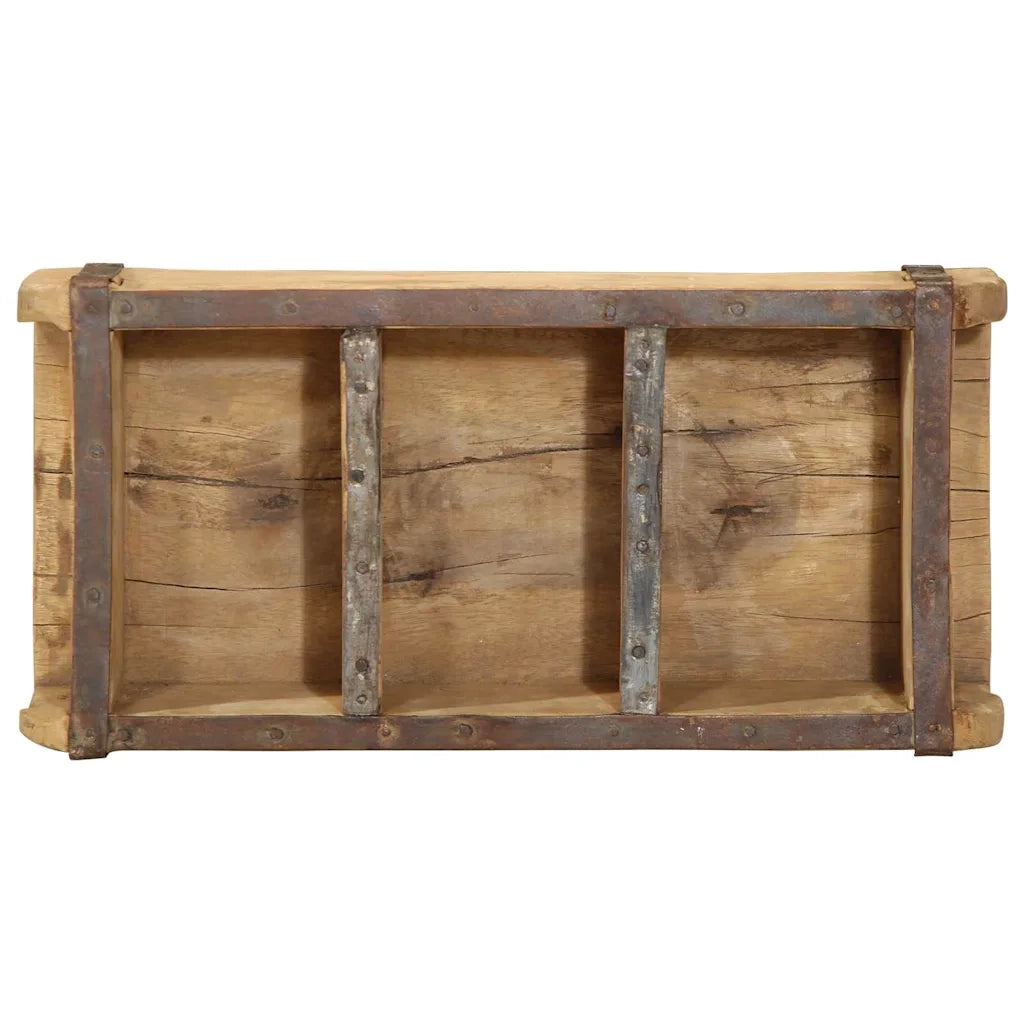 Vassoio 4 pcs Marrone 30 x 14 x 9 cm Legno Recuperato Massello 4019613