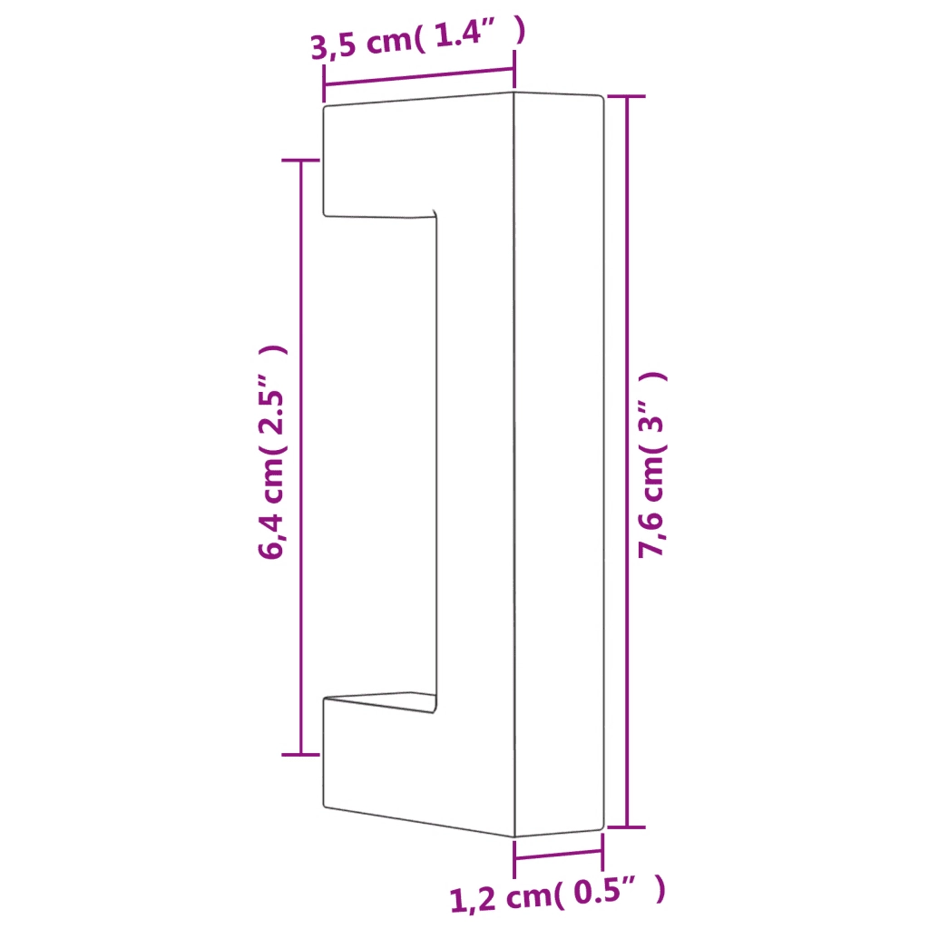 Maniglie per Mobili 20 pz Argento 64mm in Acciaio Inox CFW3614456