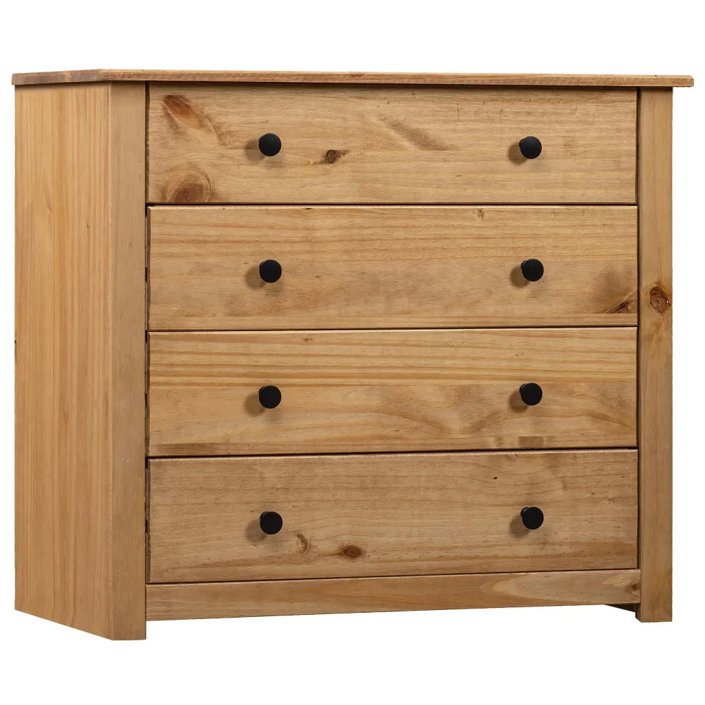 Mobiletto laterale 80 x 40 x 73 cm in legno massello di pino pratico e decorativo per soggiorno legno naturale 02_0046449