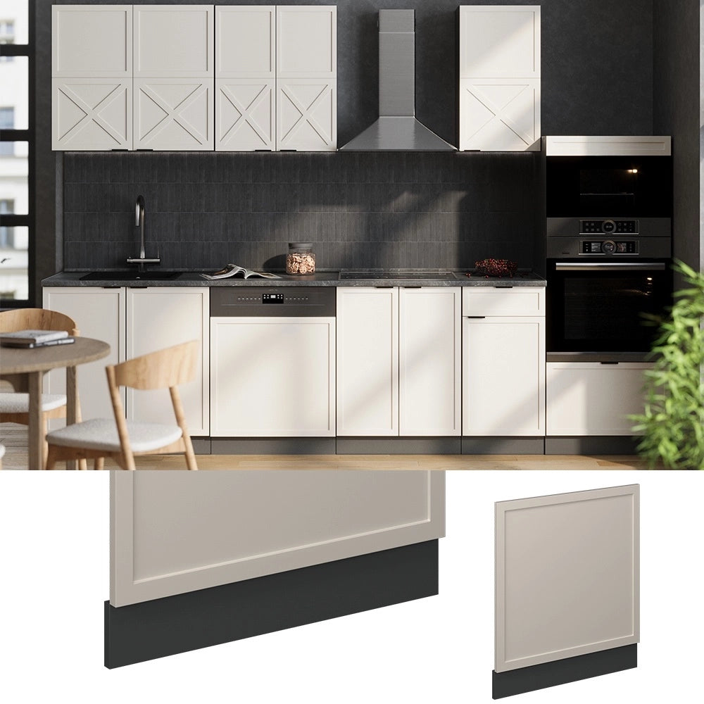 Pannello frontale Fame-Line GrigioBeige/Antracite 60 cm, PL Marmo Vicco