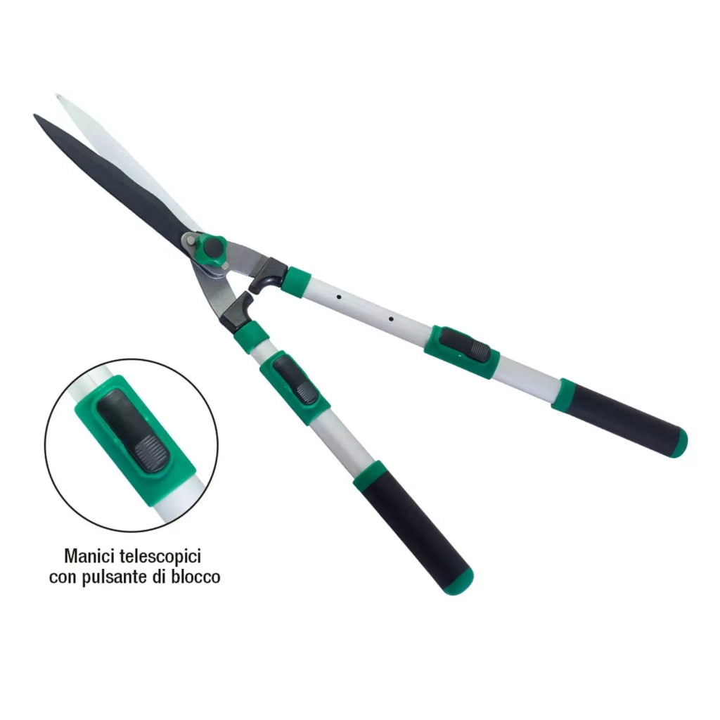 FORBICI PER SIEPI professional CON MANICI TELESCOPICI LUNGHEZZA MM 660-845 PAPIL