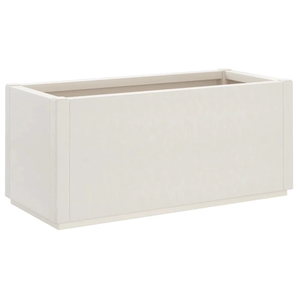Fioriera rialzata per piante fiori terrazza giardino 80 x 36 x 35 cm PP bianco 02_0037867