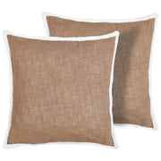 Set di 2 cuscini in cotone quadrato marrone 45 x 45 cm stile classico